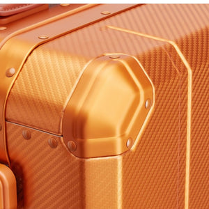 Delsey Alu’r - Aluminum Zipperless Premium Carry On - Orange Delsey Luggage