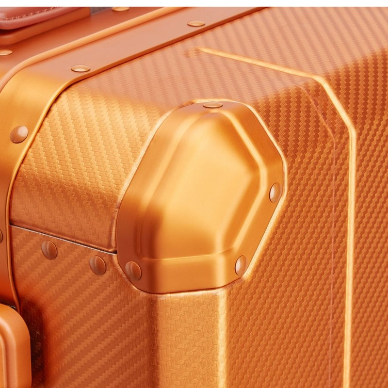 Delsey Alu’r - Aluminum Zipperless Premium Carry On - Orange Delsey Luggage