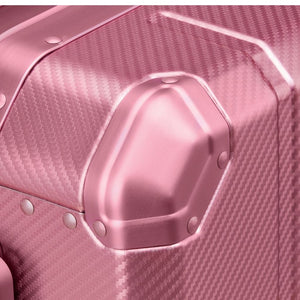 Delsey Alu’r - Aluminum Zipperless Premium Carry On - Pink Delsey Luggage