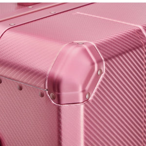 Delsey Alu’r - Aluminum Zipperless Premium Large Luggage - Pink Delsey Luggage