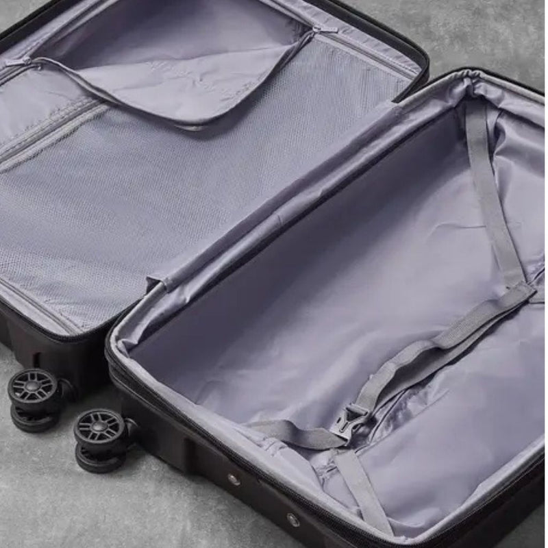 Rock Palma 3 Pce Set Lightweight Hardsided Suitcase - Black Rock Luggage