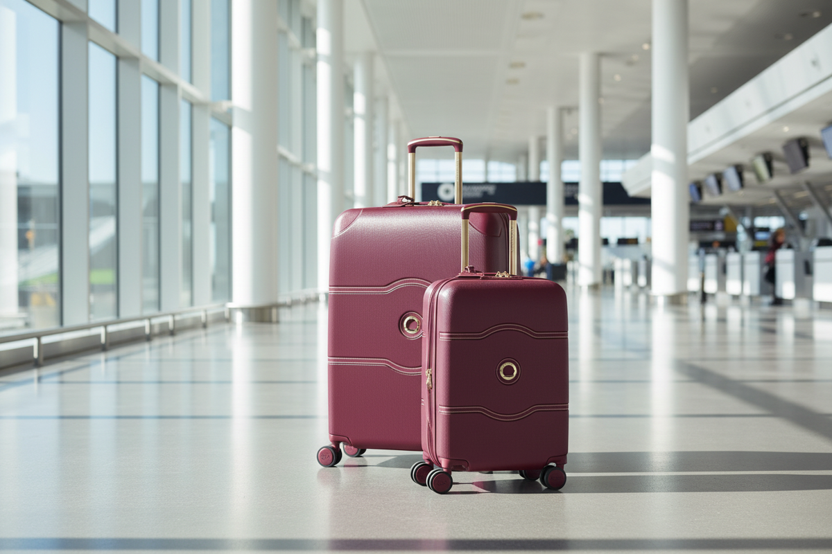Delsey Chatelet Air Limited Edition 2.0 Set - 3 Piece Hardsided Luggage - Burgundy Delsey Luggage