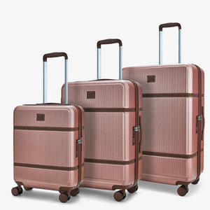 Rock Chelsea 3 Piece Hardsided Luggage - Pink