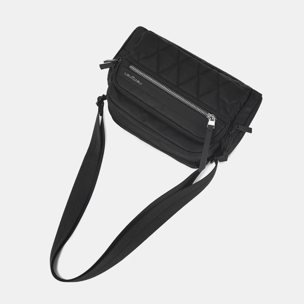 Small Emily Quilted Crossbody Bag in Black