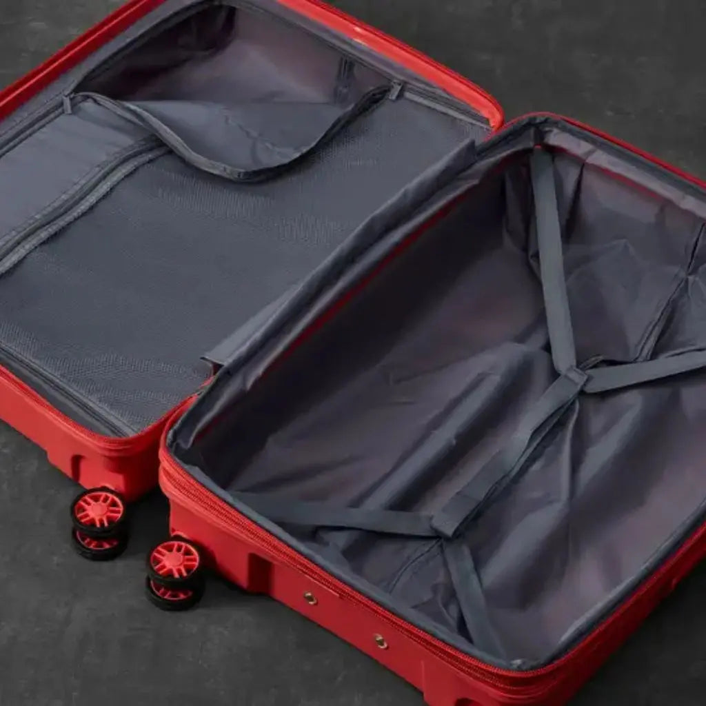Rock Palma Cabin & Medium Duo Lightweight Hardsided Luggage Set - Coral
