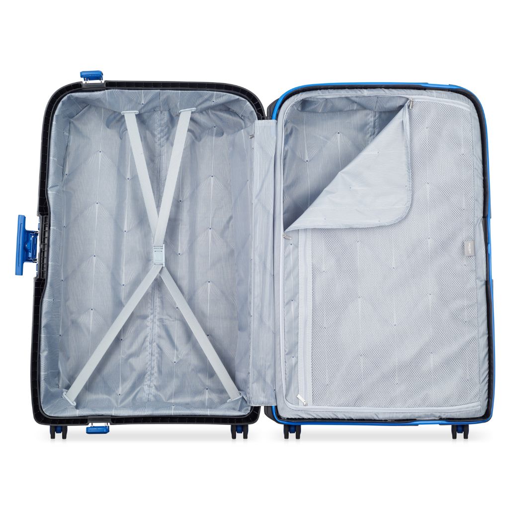 Delsey Moncey 82cm Large Hardsided Luggage Black/Blue