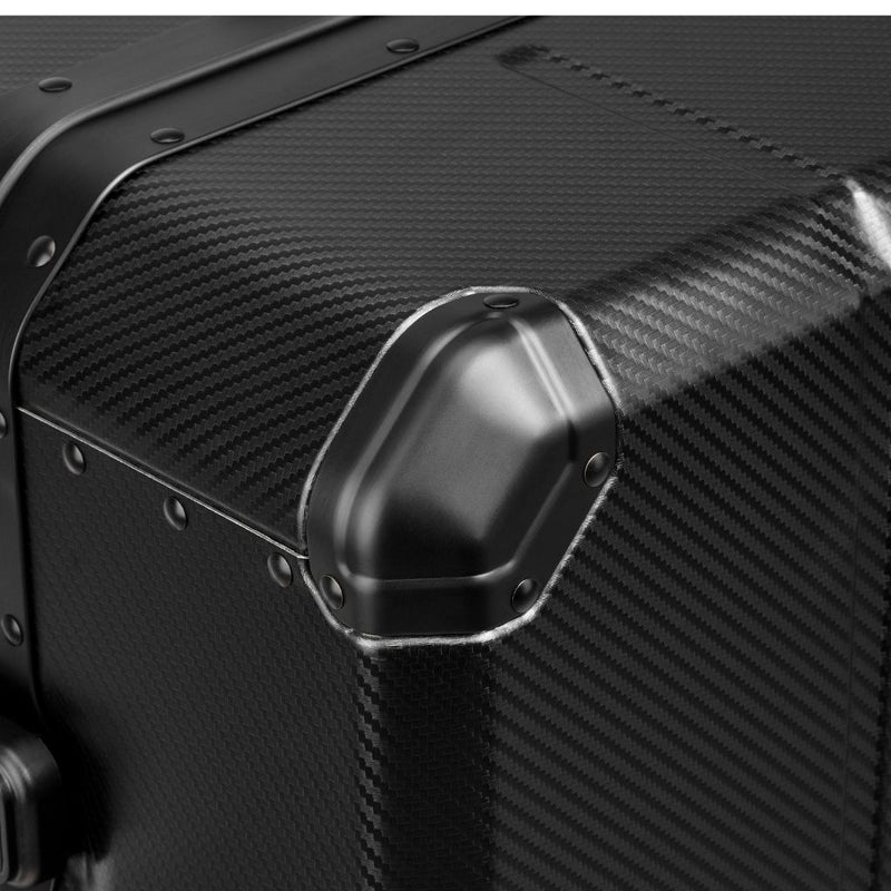 Delsey Alu’r - Aluminum Zipperless Premium Large Luggage - Black Delsey Luggage