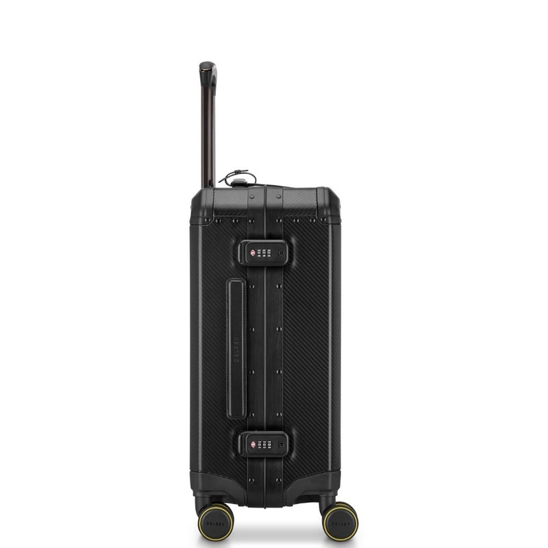 Delsey Alu’r - Aluminum Zipperless Premium Carry On - Black Delsey Luggage