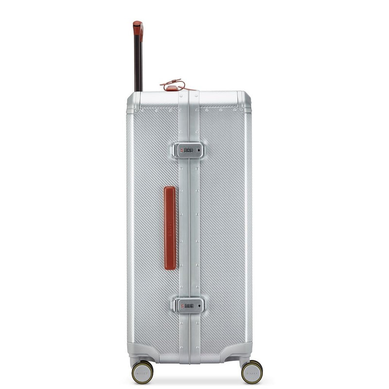 Delsey Alu’r - Aluminum Zipperless Premium Large Luggage - Silver Delsey Luggage