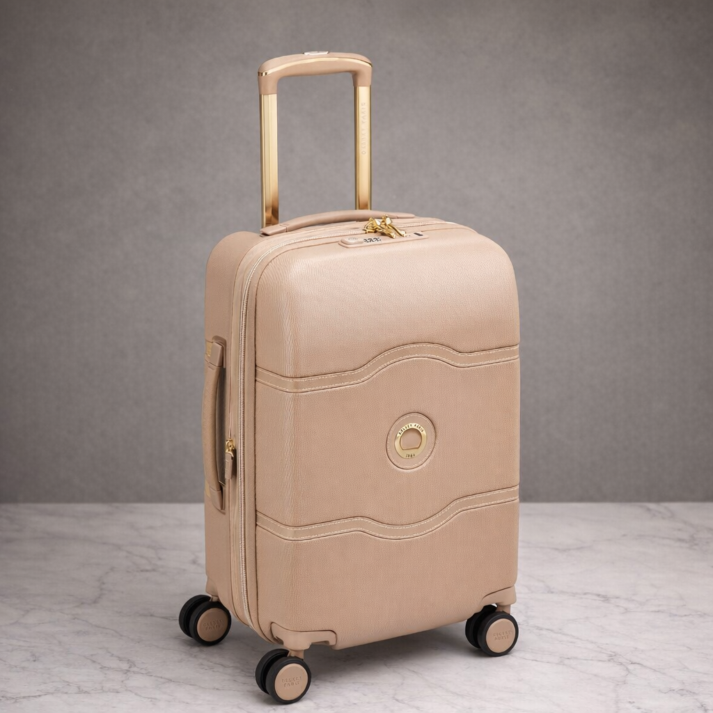Delsey Chatelet Air Limited Edition 55cm Large Expander Luggage - Beige Rose Delsey Luggage