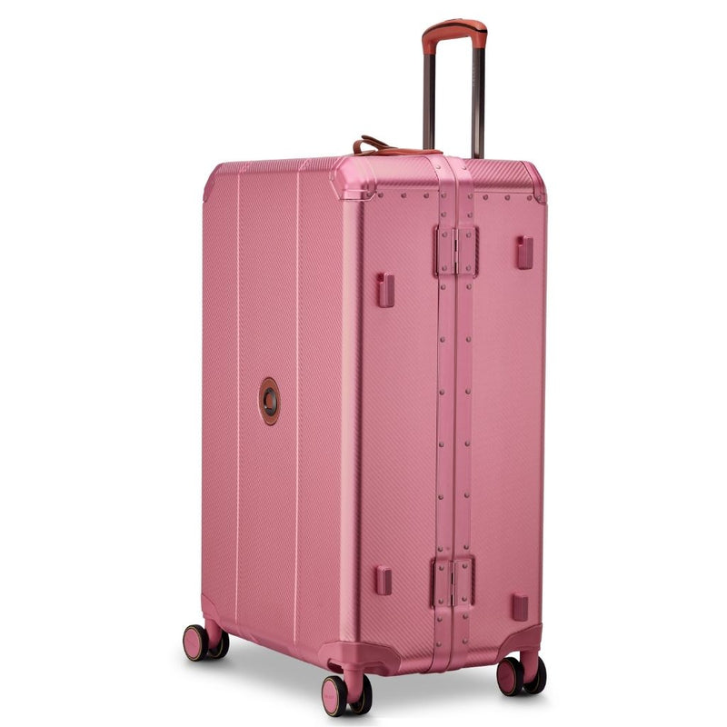 Delsey Alu’r - Aluminum Zipperless Premium Large Luggage - Pink Delsey Luggage