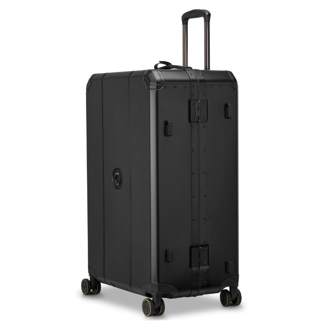 Delsey Alu’r - Aluminum Zipperless Premium Large Luggage - Black Delsey Luggage
