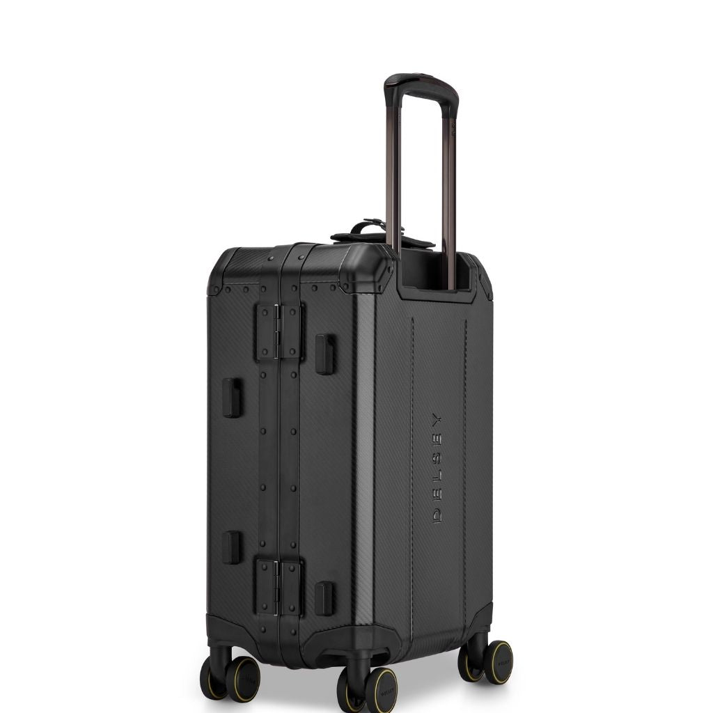 Delsey Alu’r - Aluminum Zipperless Premium Carry On - Black Delsey Luggage