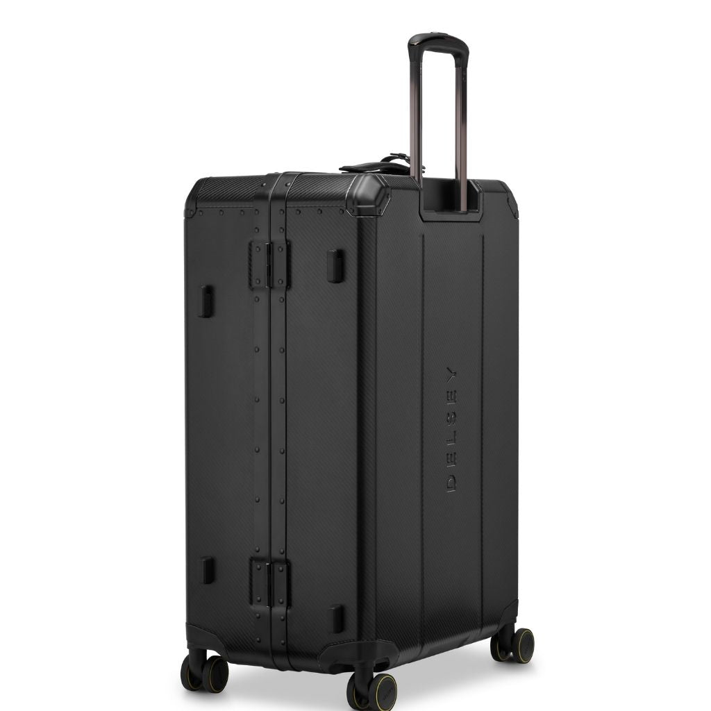 Delsey Alu’r - Aluminum Zipperless Premium Large Luggage - Black Delsey Luggage