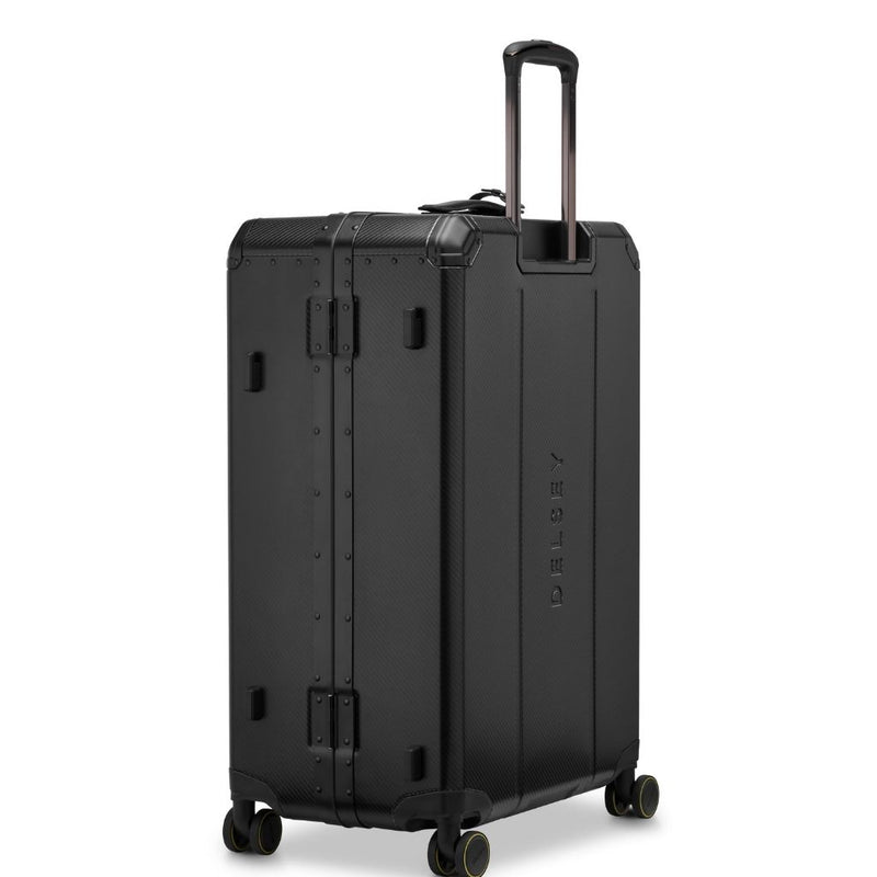 Delsey Alu’r - Aluminum Zipperless Premium Large Luggage - Black Delsey Luggage