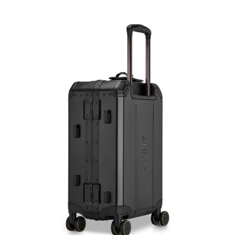 Delsey Alu’r - Aluminum Zipperless Premium Carry On - Black Delsey Luggage