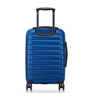 Delsey Shadow 55cm Expandable Carry On Luggage - Blue + Laptop Sleeve