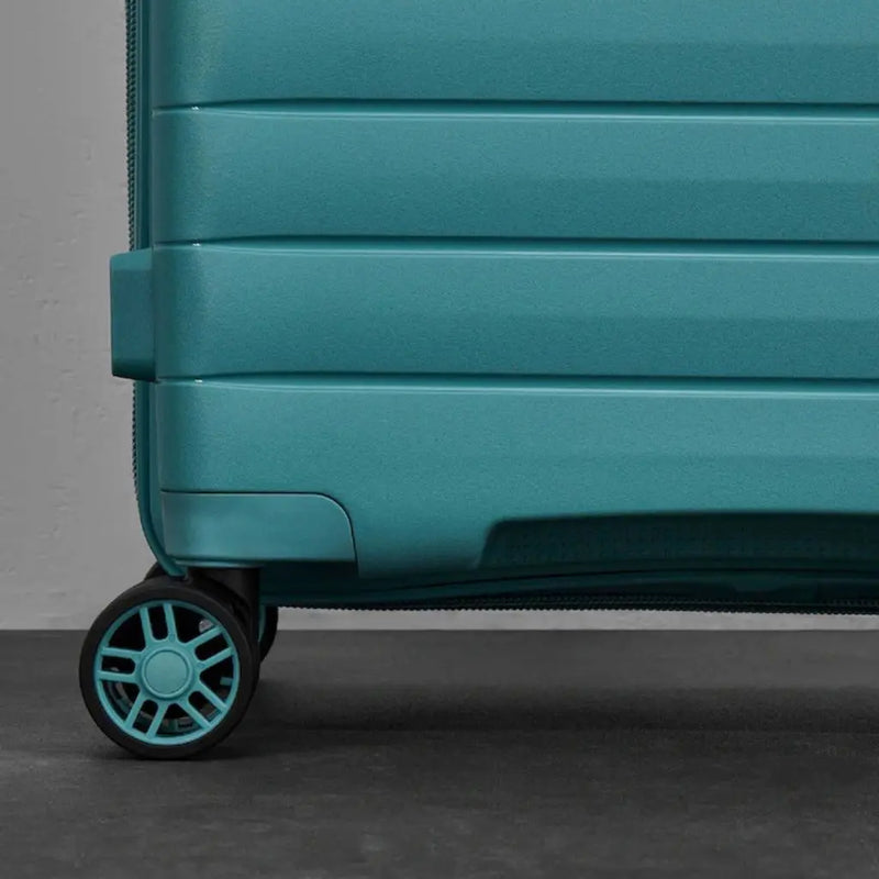 Rock Palma Cabin & Medium Duo Lightweight Hardsided Luggage Set - Seafoam Blue