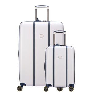 Delsey Cadense Carry On & Large Duo Hardsided Luggage Ivory/Navy Delsey Luggage