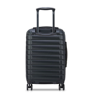 Delsey Shadow 55cm Expandable Carry On Luggage - Black + Laptop Sleeve