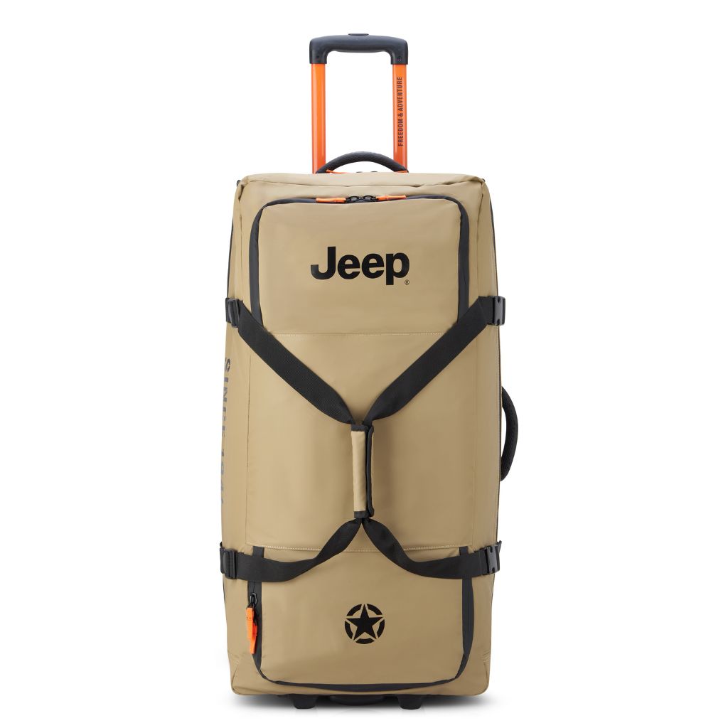 Jeep 82 cm 2 Wheel All Terrain Rolling Duffle Bag Warm Sand Love Luggage