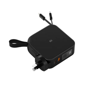 SnapWireless 5 in 1 PowerPack Universal Travel Charger MagSafe Black