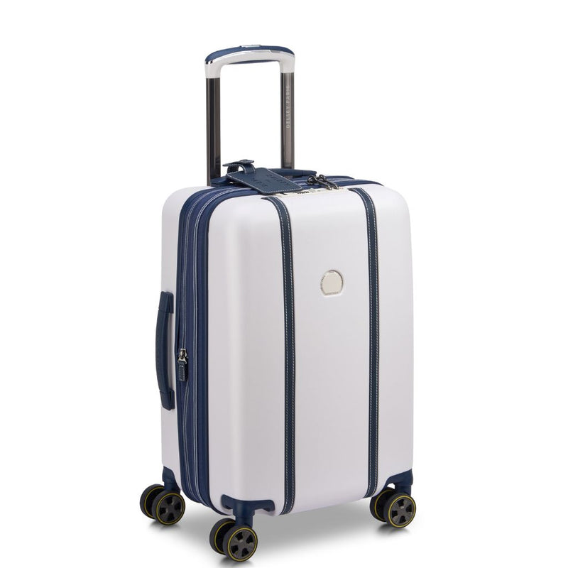 Delsey Cadense 55cm Carry On Exp Luggage - Ivory/Navy Delsey Luggage