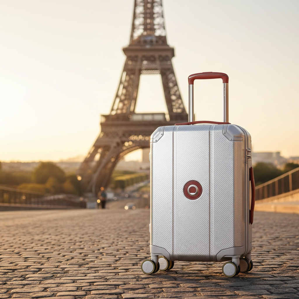 Delsey Alu’r - Aluminum Zipperless Premium Carry On -Silver Delsey Luggage
