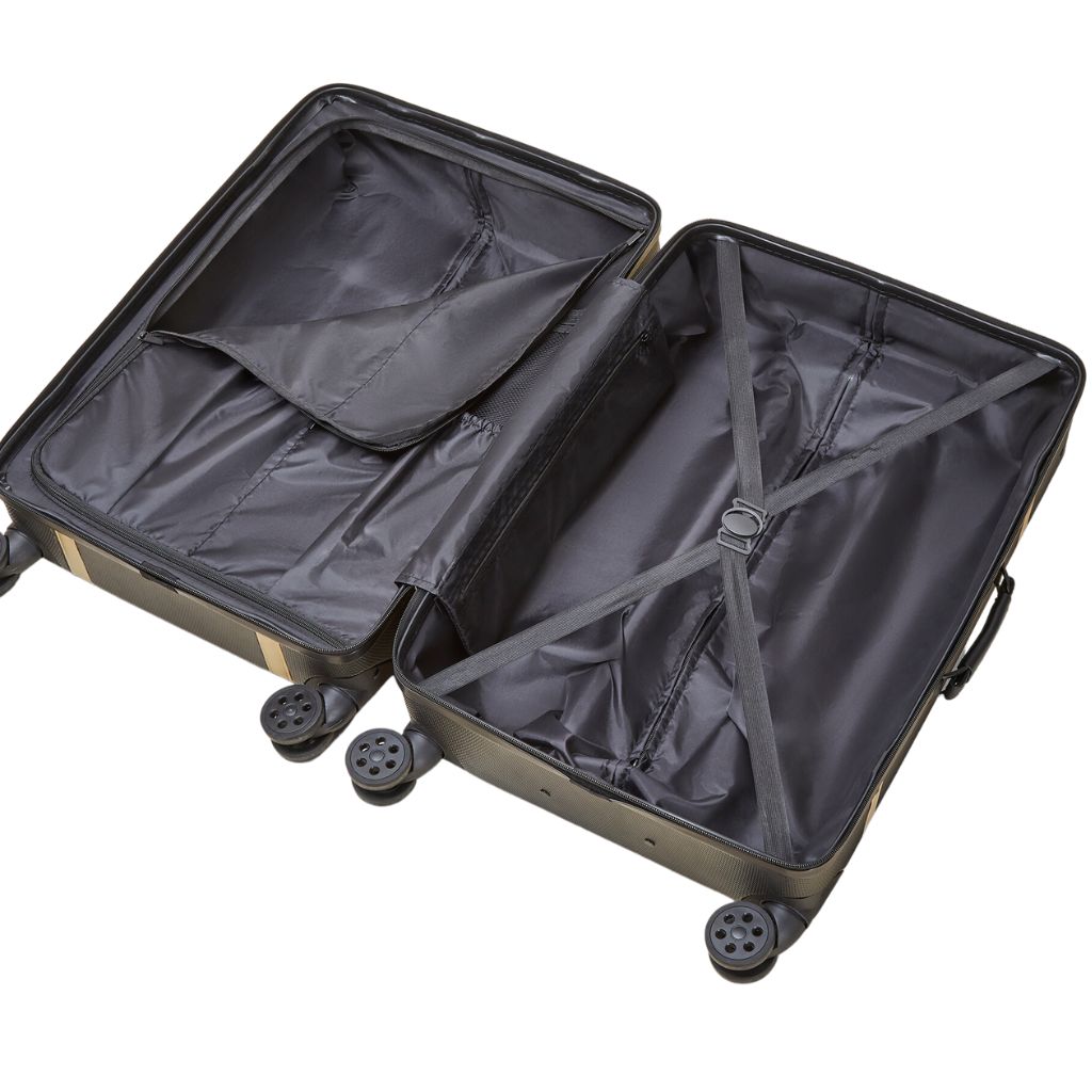 Black and gold carry on online luggage