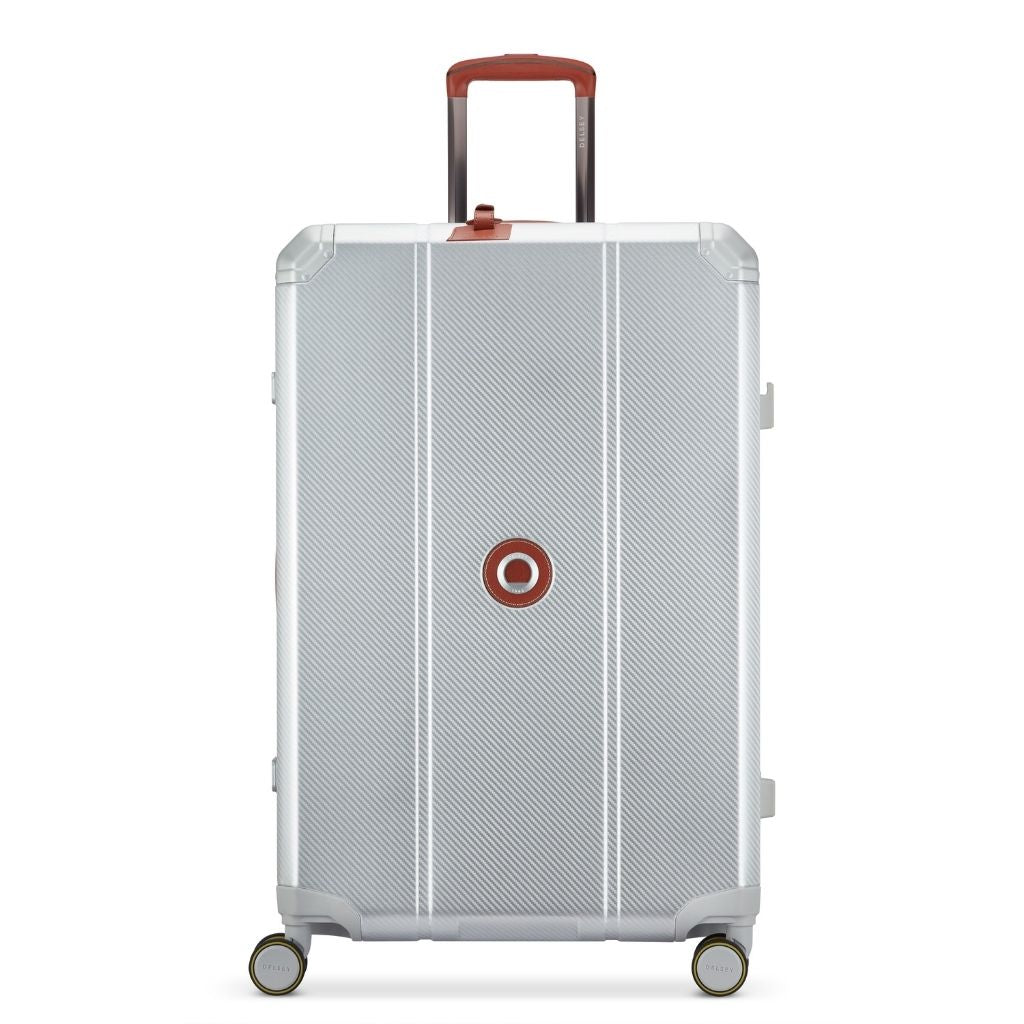 Delsey Alu’r - Aluminum Zipperless Premium Large Luggage - Silver Delsey Luggage