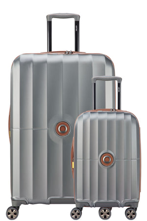 Delsey Carrousel 2 Duo - 2 Piece Hardsided Luggage - Silver Delsey Luggage