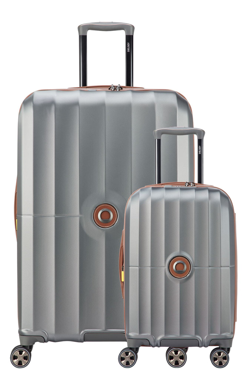 Delsey Carrousel 2 Duo - 2 Piece Hardsided Luggage - Silver Delsey Luggage