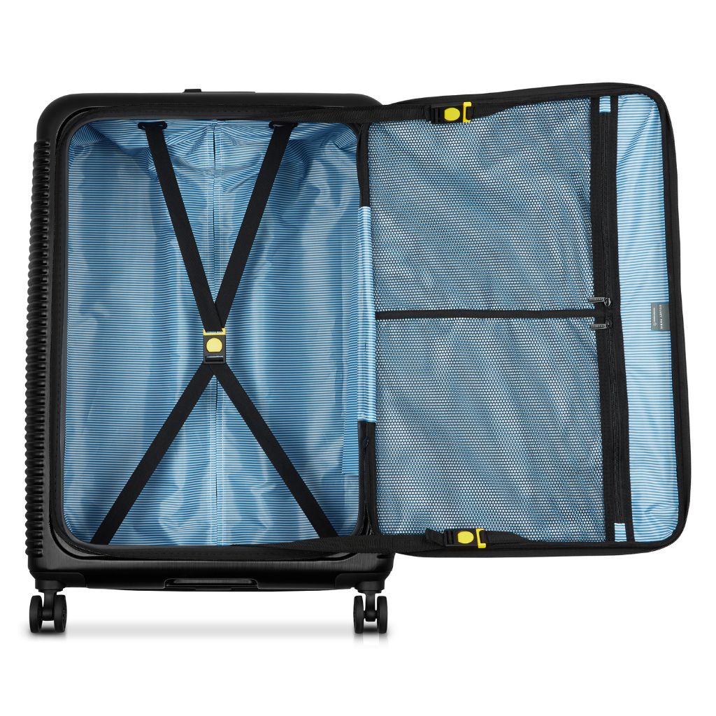 Delsey Freestyle Front Opening 76cm Large Luggage - Black Delsey Luggage