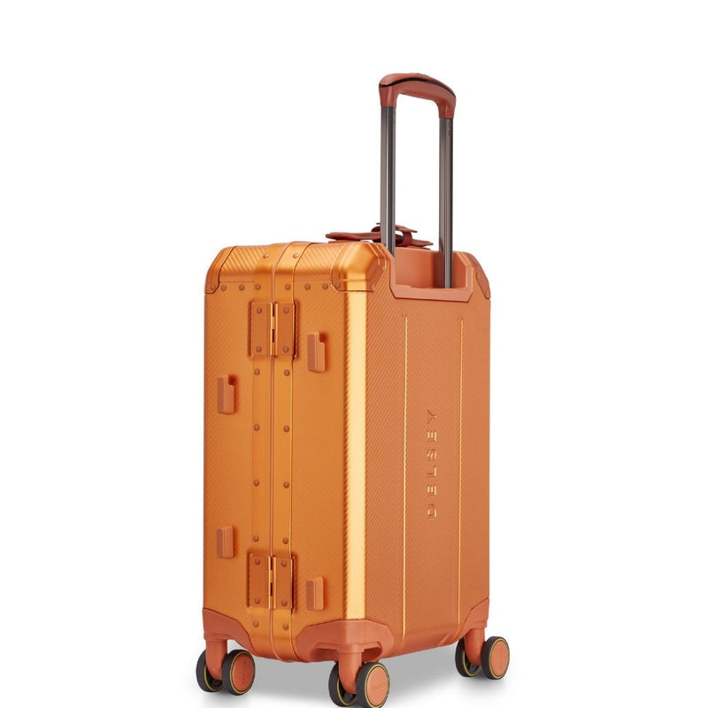Delsey Alu’r - Aluminum Zipperless Premium Carry On - Orange Delsey Luggage