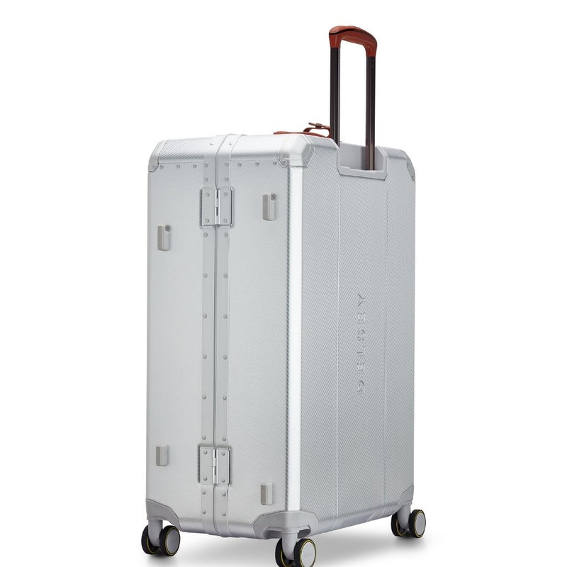 Delsey Alu’r - Aluminum Zipperless Premium Large Luggage - Silver Delsey Luggage