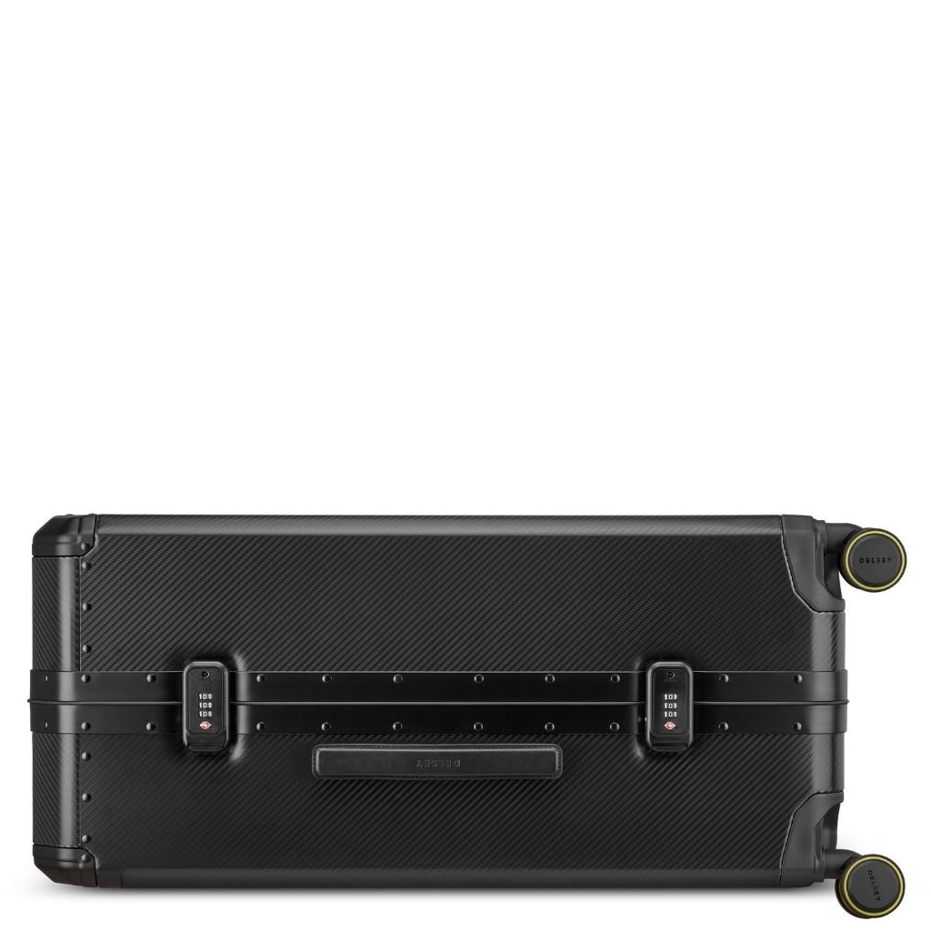 Delsey Alu’r - Aluminum Zipperless Premium Large Luggage - Black Delsey Luggage