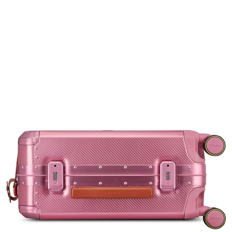 Delsey Alu’r - Aluminum Zipperless Premium Carry On - Pink Delsey Luggage