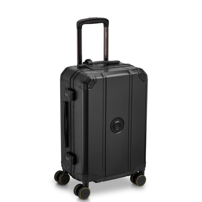 Delsey Alu’r - Aluminum Zipperless Premium Carry On - Black Delsey Luggage