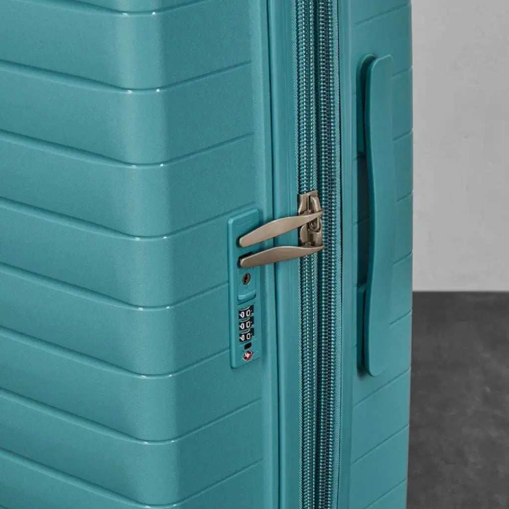 Rock Palma Cabin & Medium Duo Lightweight Hardsided Luggage Set - Seafoam Blue
