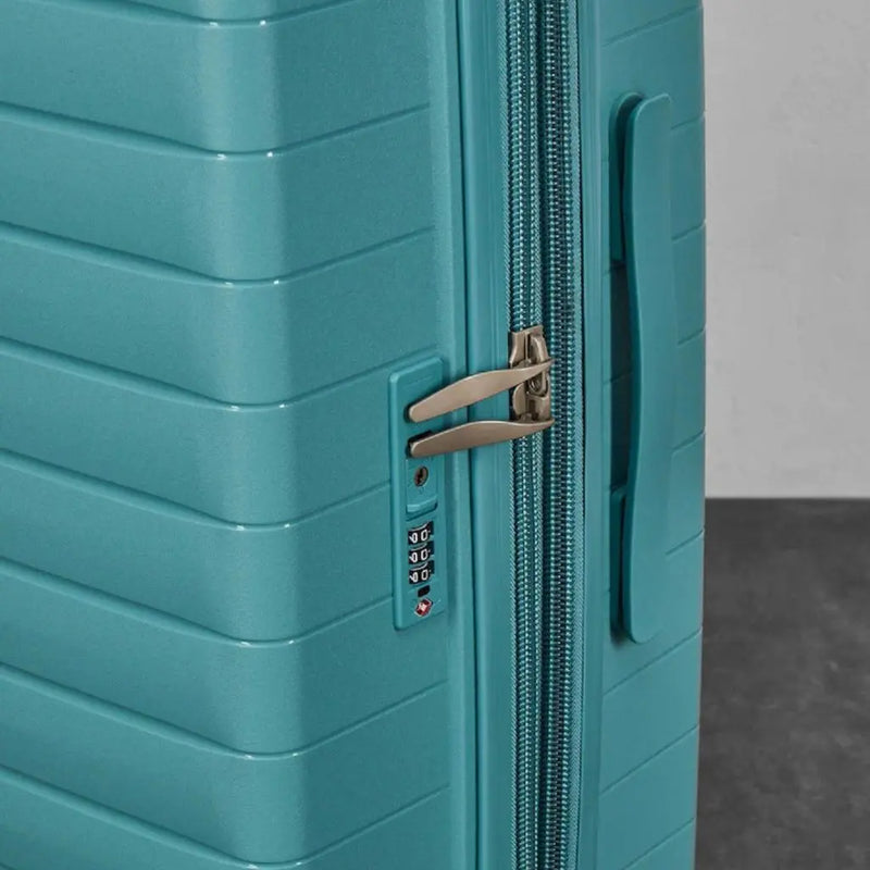 Rock Palma Cabin & Medium Duo Lightweight Hardsided Luggage Set - Seafoam Blue