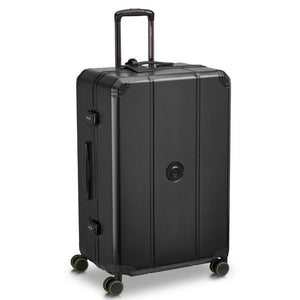 Delsey Alu’r - Aluminum Zipperless Premium Large Luggage - Black Delsey Luggage