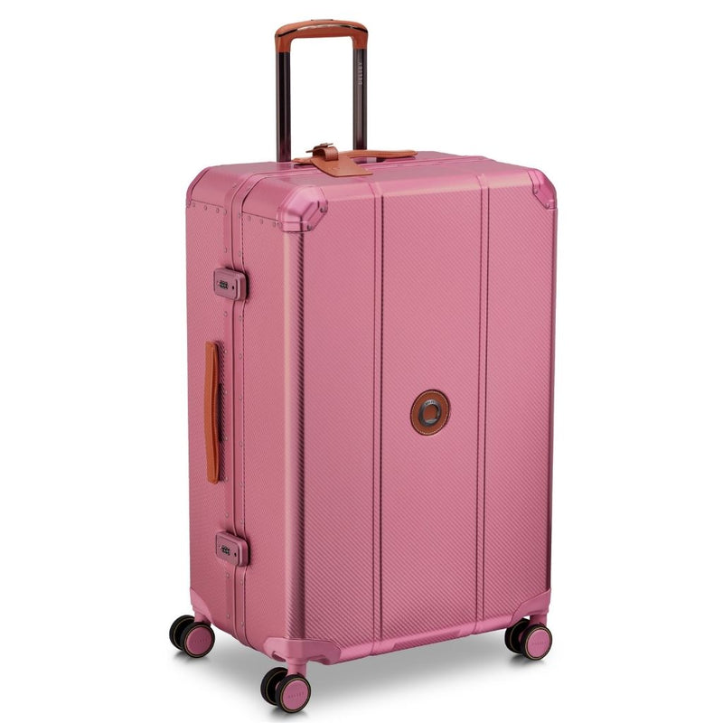 Delsey Alu’r - Aluminum Zipperless Premium Large Luggage - Pink Delsey Luggage