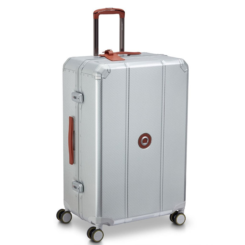 Delsey Alu’r - Aluminum Zipperless Premium Large Luggage - Silver Delsey Luggage