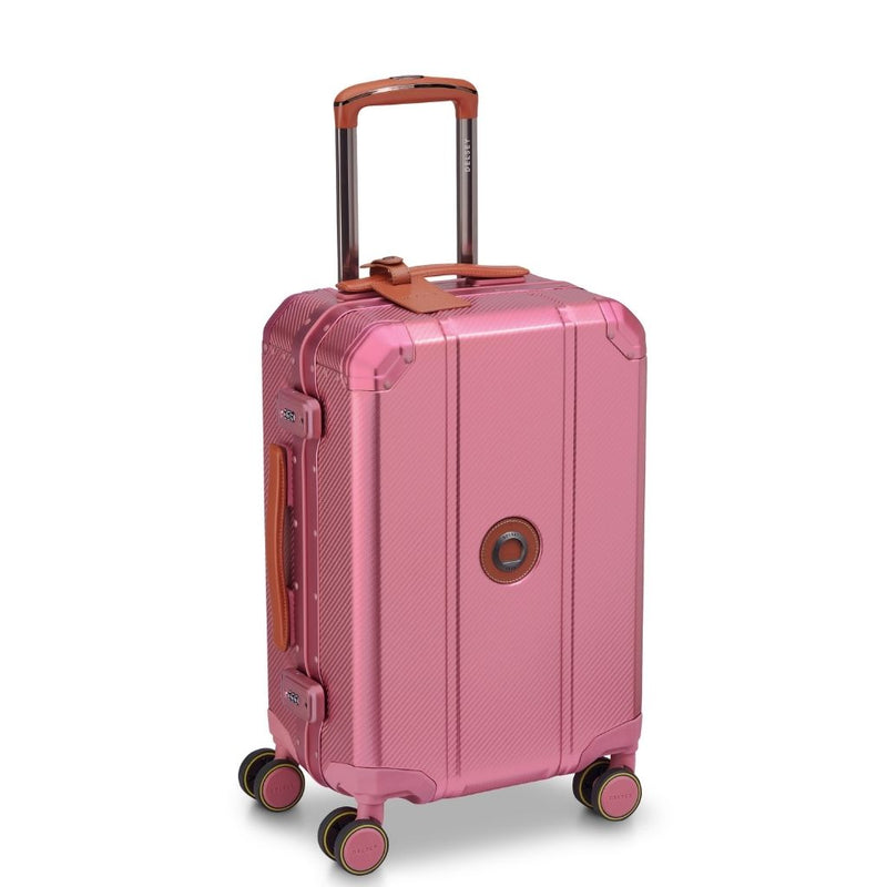 Delsey Alu’r - Aluminum Zipperless Premium Carry On - Pink Delsey Luggage