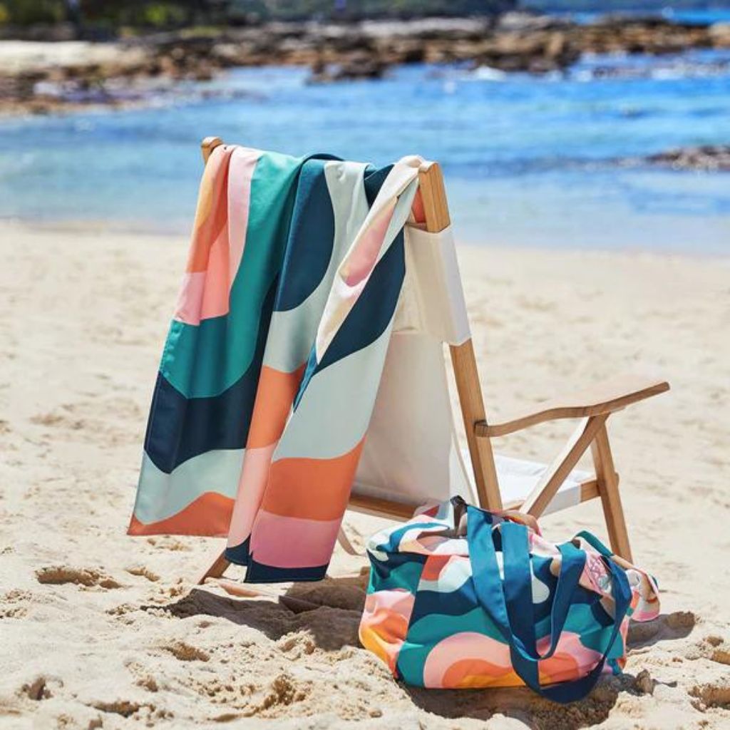 Dock Bay Beach Towel Cabana Light Collection XL Get Wavy Fast Shipping Love Luggage