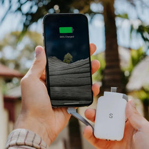 SnapWireless PowerPack Nano Portable Keyring Charger - White