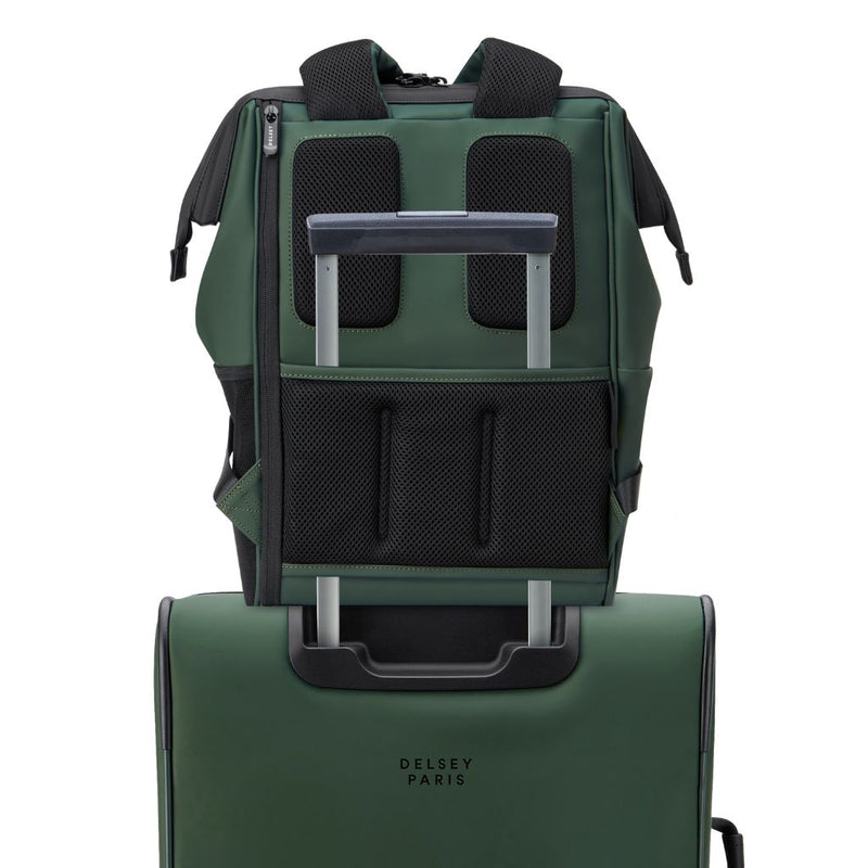 Delsey Turenne Soft Laptop Backpack 14" - Green Delsey Luggage