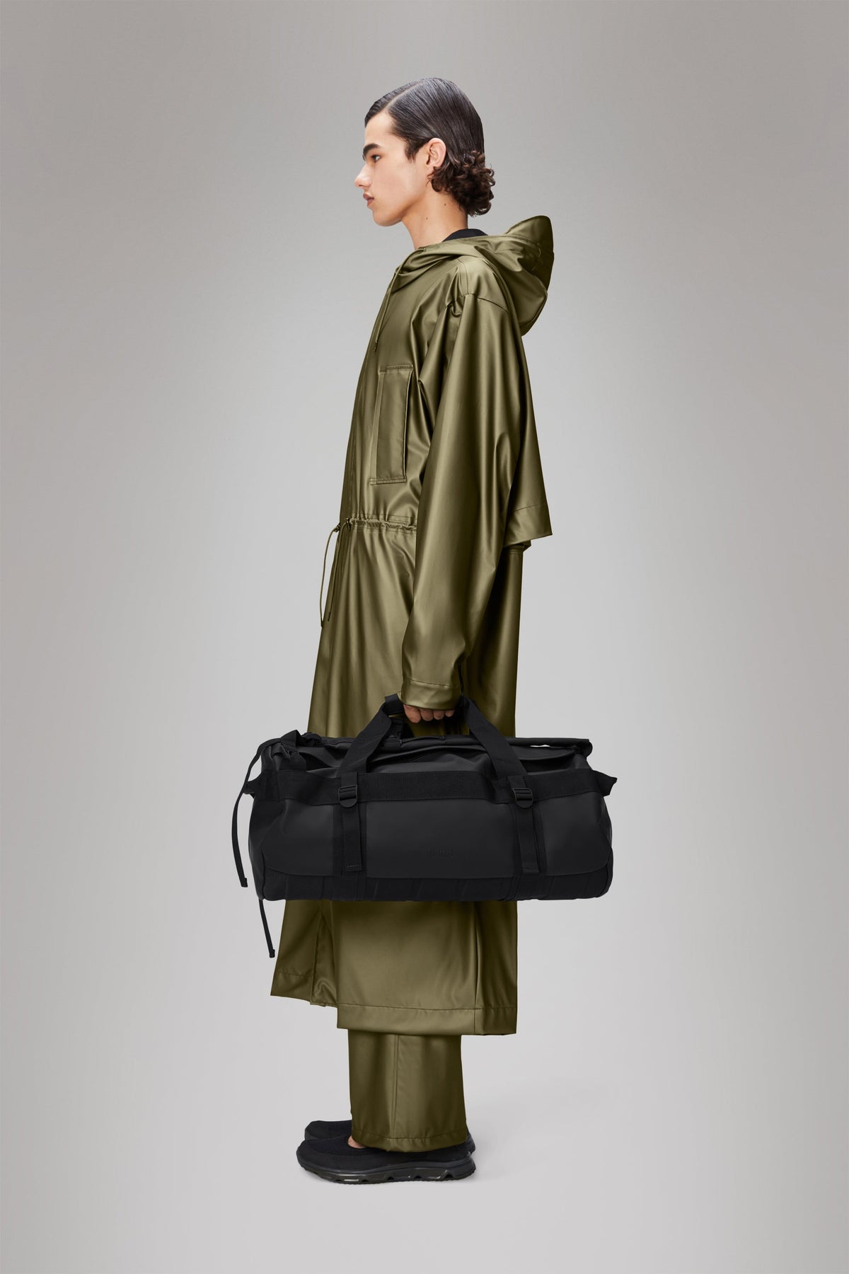 RAINS Texel Duffel Bag Small Black Duffel