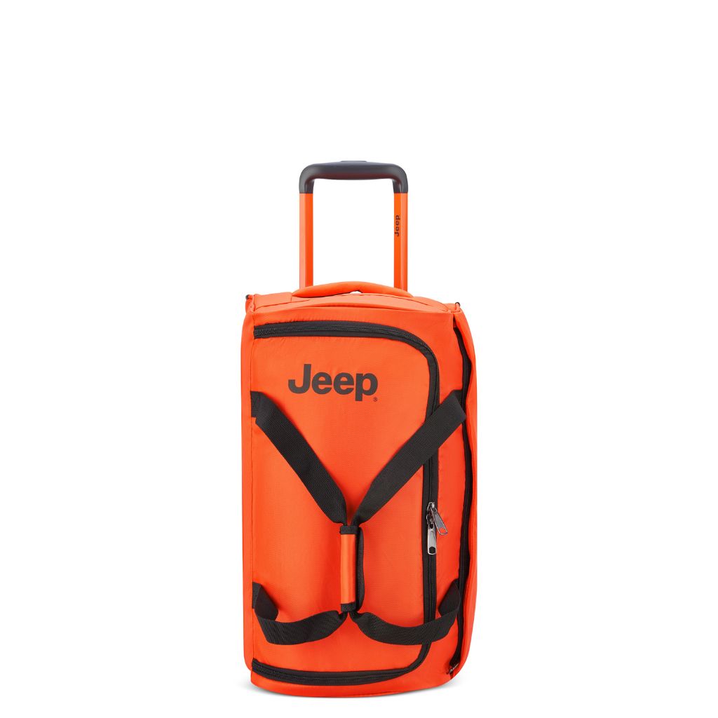 Jeep 55 cm Duel Wheel Lightweight Duffle Bag - Orange