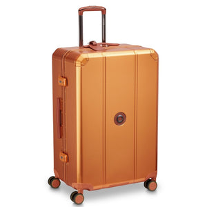 Delsey Alu’r - Aluminum Zipperless Premium Large Luggage - Orange Delsey Luggage